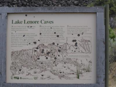 Lake Lenore Caves marker
