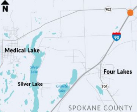 I-90/Medical Lake Interchange to Geiger Field Interchange - Reconstruction - Phase 2 location