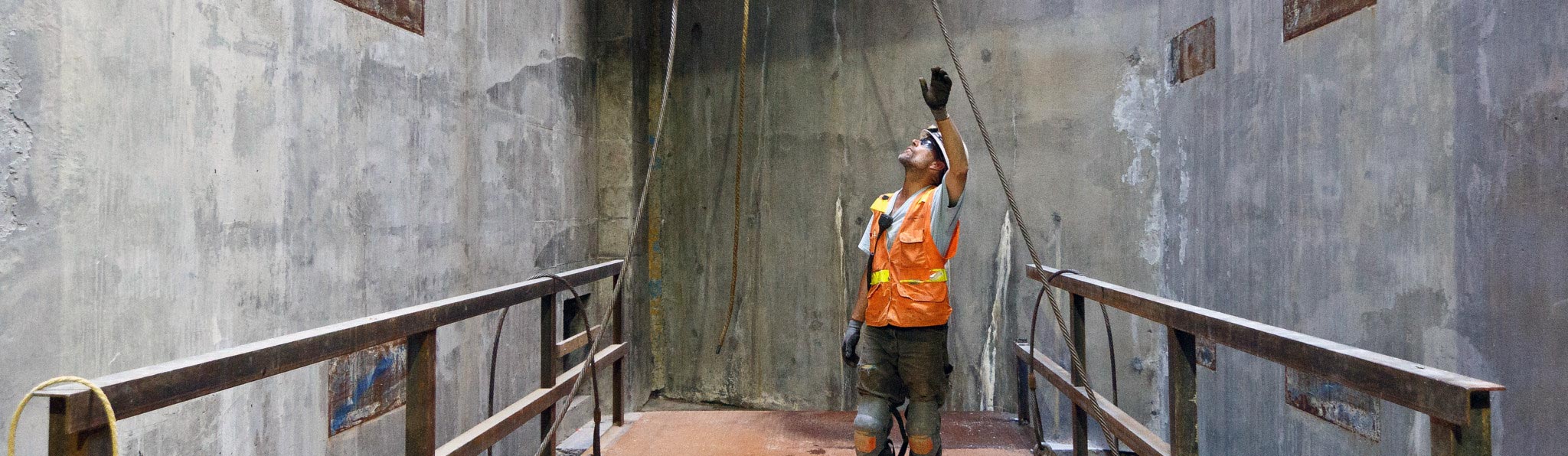 Inside the SR 99 tunnel's south operations building